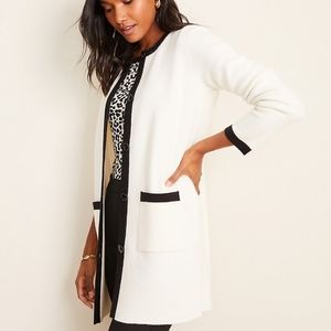 Ann Taylor Petite Pocket Coatigan/Cardigan